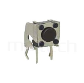 HTS-06RV Series-輕觸開關-6x6mm,DIP式,側按 固定支架,Horizontal水平側邊輕觸開關Tact Switch