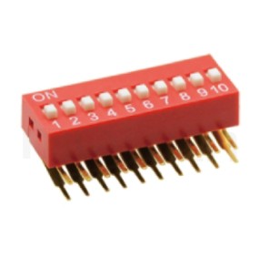 DIP-RA 系列-指撥開關DIP Switch ,DIP-RA Series ,Pitch 2.54mm, Right angle Type ,90度型, 01~12 Positions,DIP