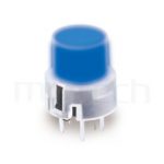 PB-210 系列-帶燈輕觸開關LED Tact Switch ,圓形鍵帽,立式,DIP ,小型帶燈 ,尺寸 12X12 , 版上高度12.8mm ,12X11.4 圓形帽蓋