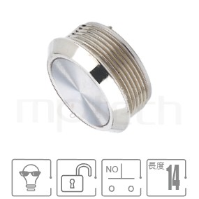 防水按鍵孔徑22mm,自復回彈,NO接點,不帶燈,薄型,回彈觸發金屬按鈕,型號: MP22T-2MF。參數提要:M22,不帶燈,1NO,復歸回彈平形,超短款,自復回彈。