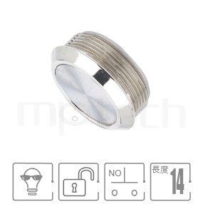 金屬按鈕Φ25 開孔,無鎖復位,1NO,不帶燈,迷你型,無段復位防水按鍵,型號: MP25T-2MF。重點參數:孔徑25mm,不帶燈,SPST,1NO,無鎖復位平圓形,扁型,復歸自復位。