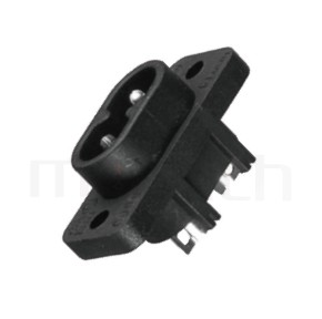 圖示呈現交流插座AC POWER SOCKET ,參數簡述:C8-8字型,IEC 60320 Inlet Socket-鉑達型號: JR-201-AC