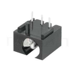 HDC-558 系列-DC電源插座DC POWER JACK ,90度 90° DIP ,Center pin Ø2.0 / Ø2.5 mm 中心針 Ø2.0 / Ø2.5 mm ,外圓 孔徑 6.6 ,L 11.5 x W 11 x H 7 ,板上高度 7mm