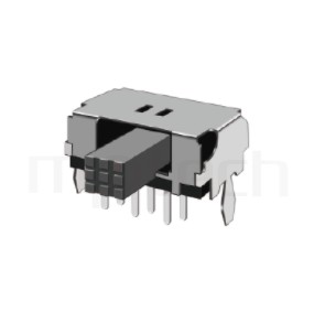 臥式滑動開關Slide Switch,SK-22D02 Series-滑動開關,2P2T,DPDT迴路