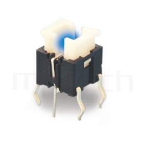 帶燈輕觸開關LED Tact Switch ,立式,DIP ,多款帽蓋搭配 ,6x6,版上7.2mm ,6x4.5按鍵面-型號: PB-506