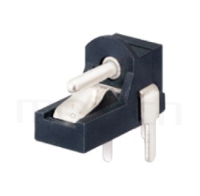 HDC-526 系列-DC電源插座DC JACK ,90度 90° DIP ,Center pin Ø1.0 / Ø1.3 mm 中心針 Ø1.0 / Ø1.3 mm ,外圓 孔徑 ,L 11 x W 5 x H 7.3 ,板上高度7.3 mm